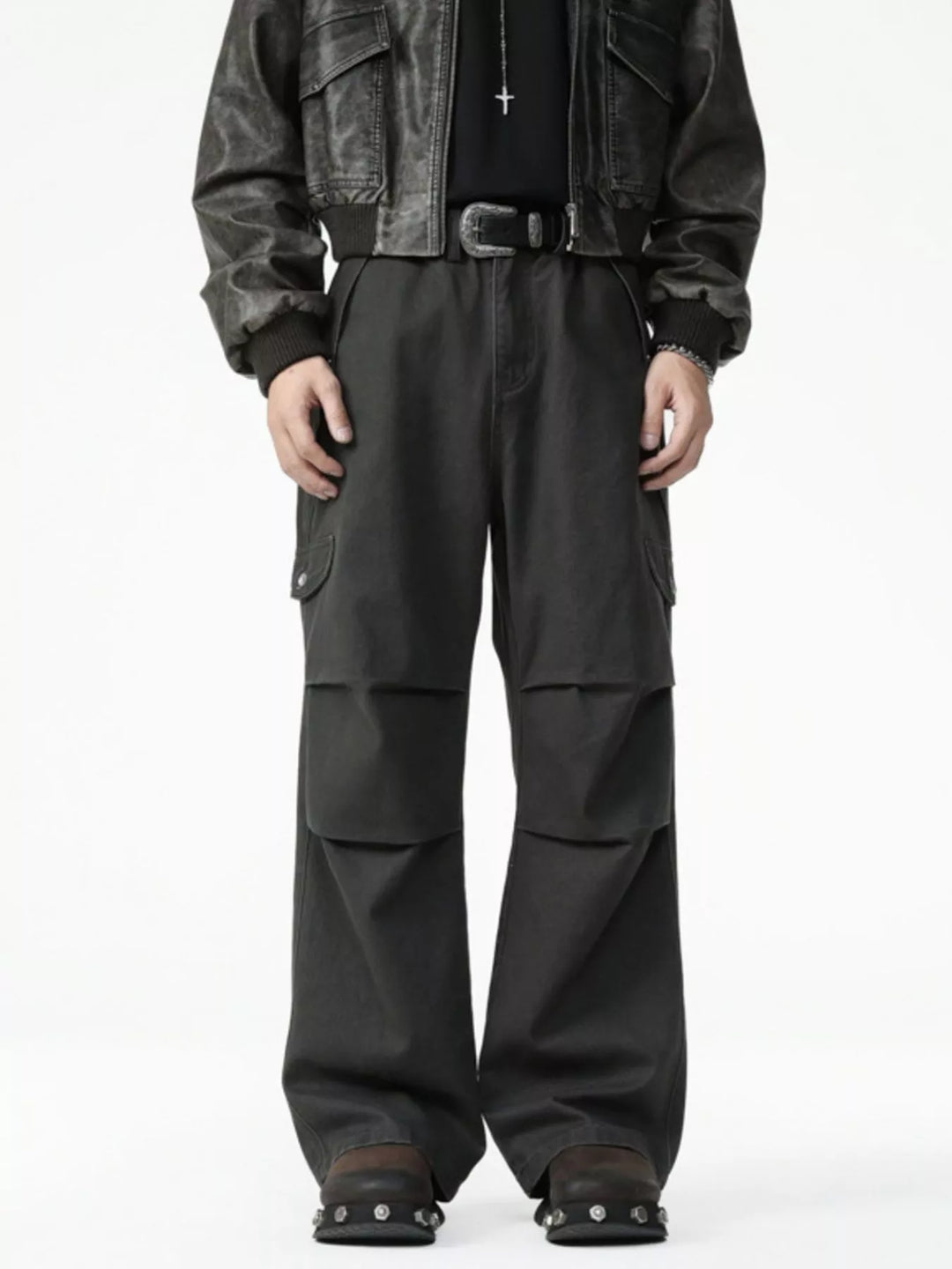 Men's Drawstring Wide Leg Pants