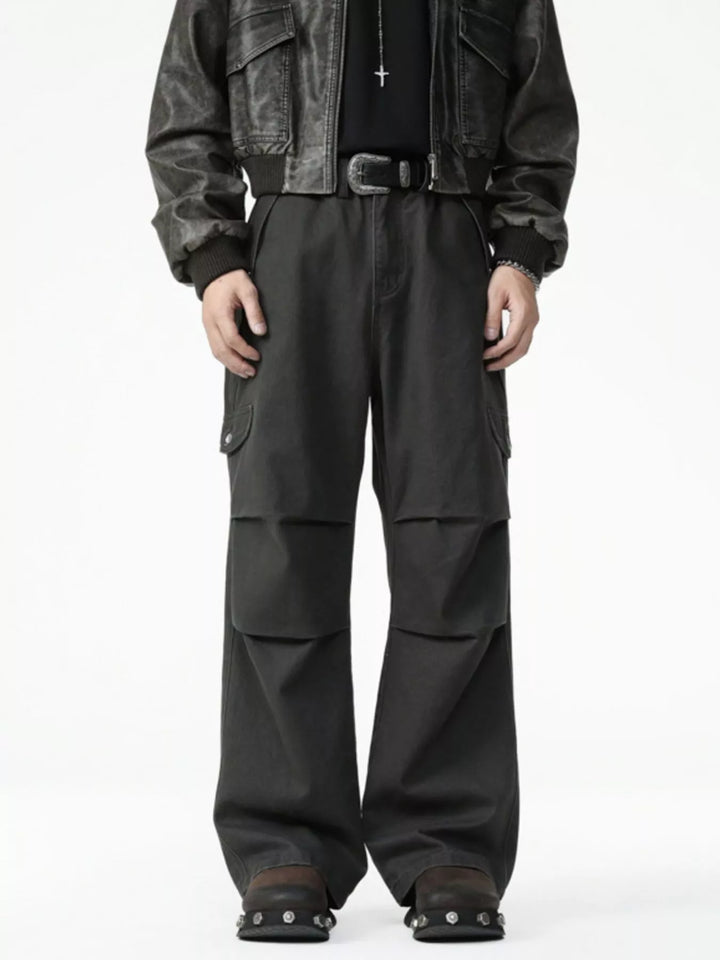 Men's Drawstring Wide Leg Pants
