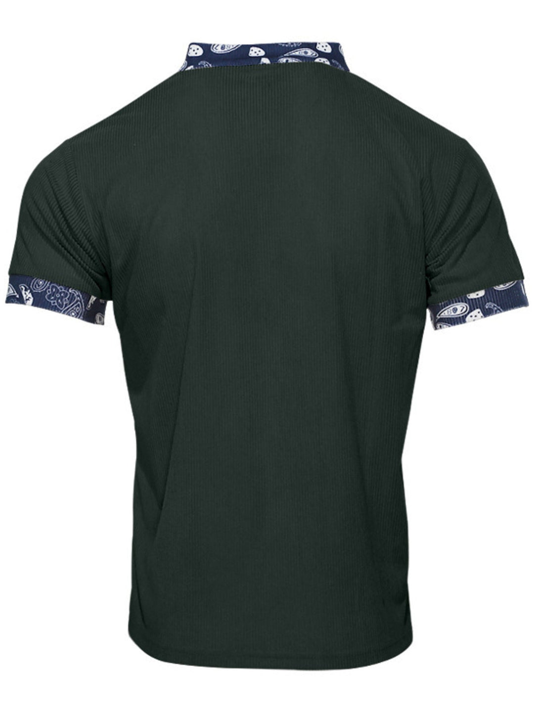 Men's Full Size Lace-Up Collar T-Shirt Plus Size