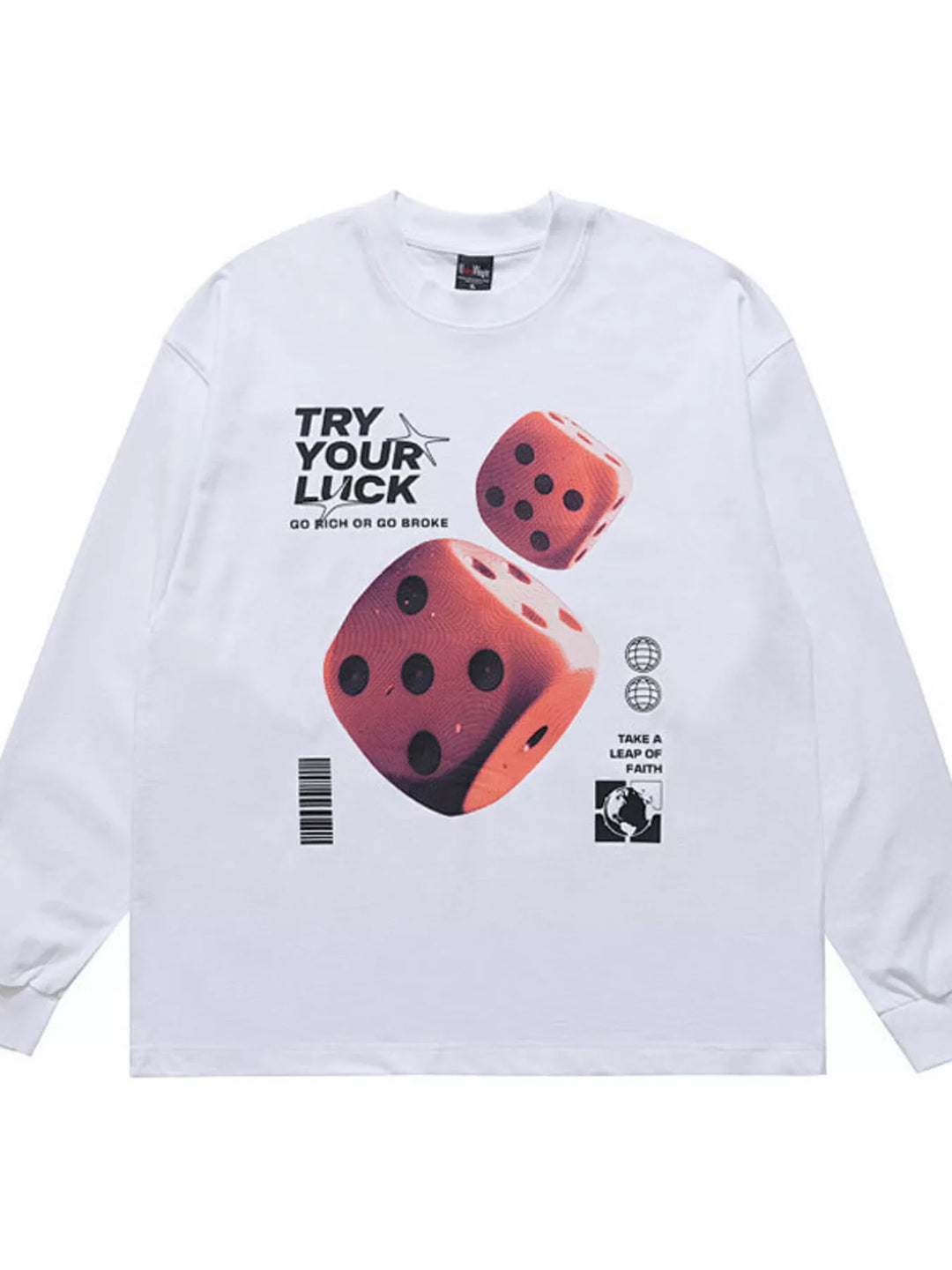 Men's Lucky Dice Graphic Long Sleeve T-Shirt