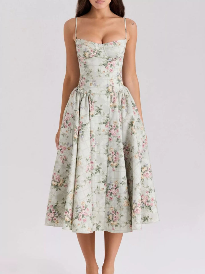 Sweetheart Neck Midi Cami Dress