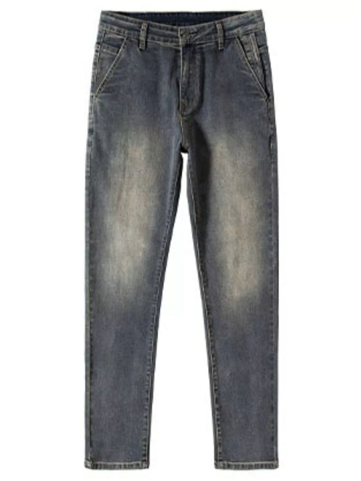 Men's Straight Leg Vintage Wash Jeans