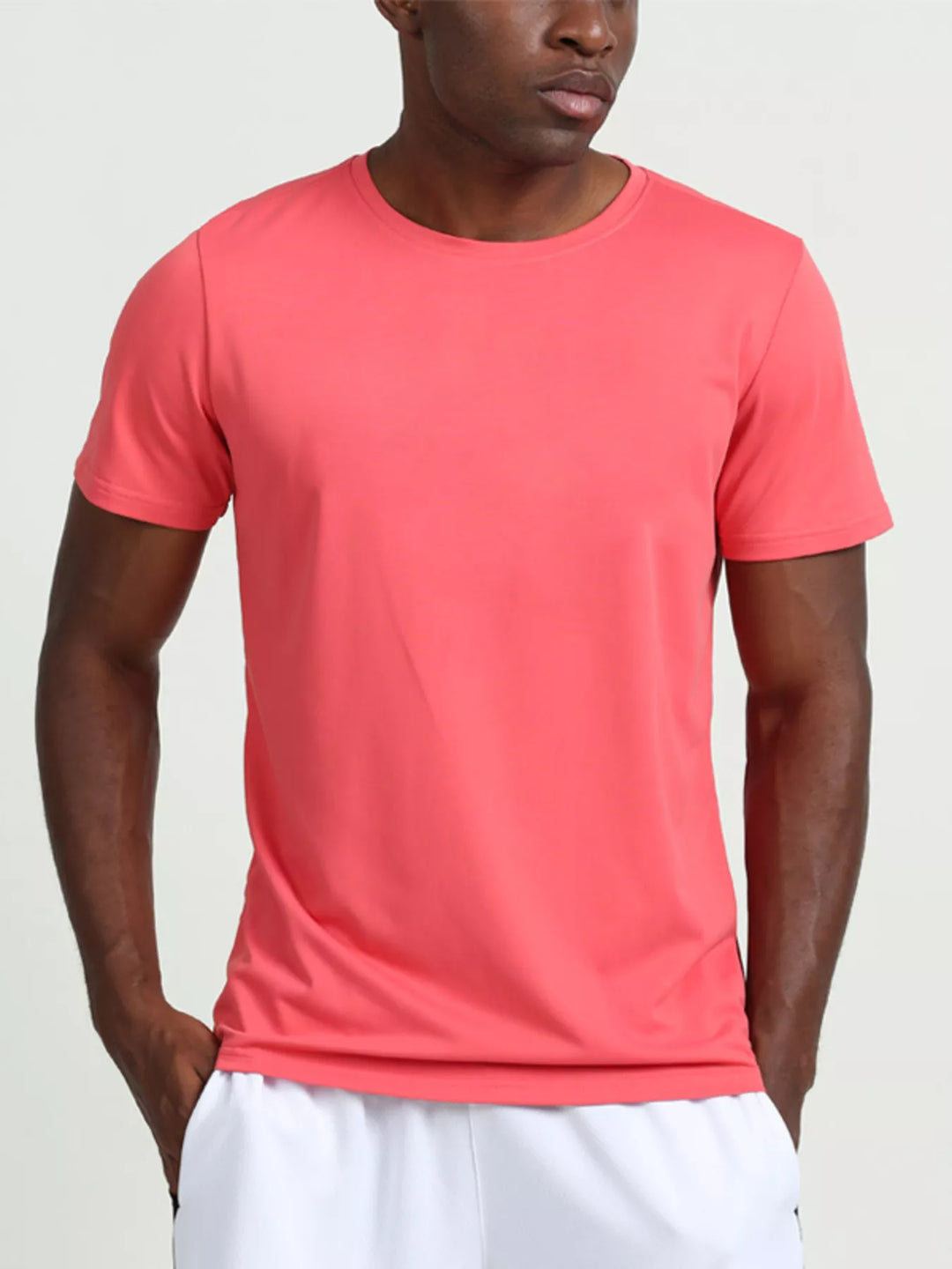 Men's Plus Size Solid Color Round Neck T-Shirt