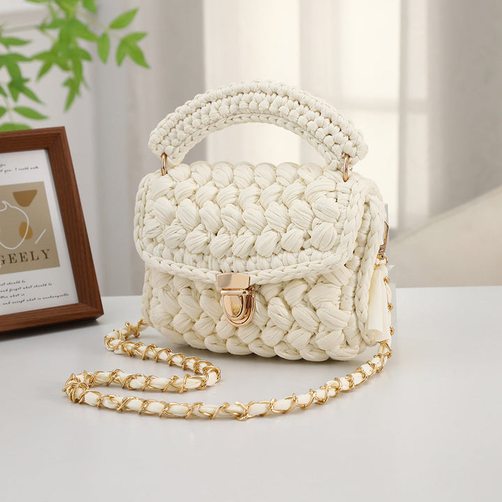 Handwoven Womens Tote Bag Minimalist Style