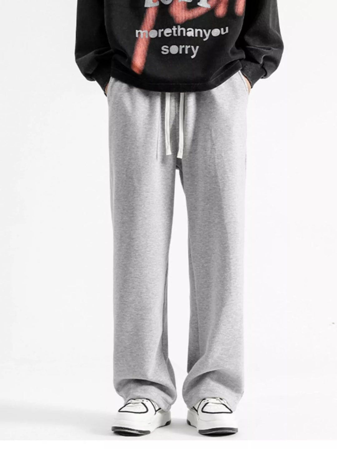 Men's Full Size Drawstring Wide Leg Pants Plus Size