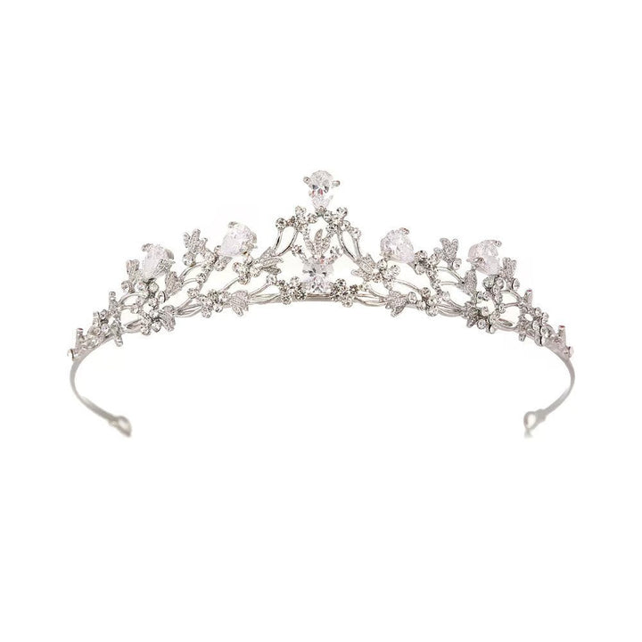 Rhinestone Bridal Crown Headband Flower Diamond High-End Headpiece
