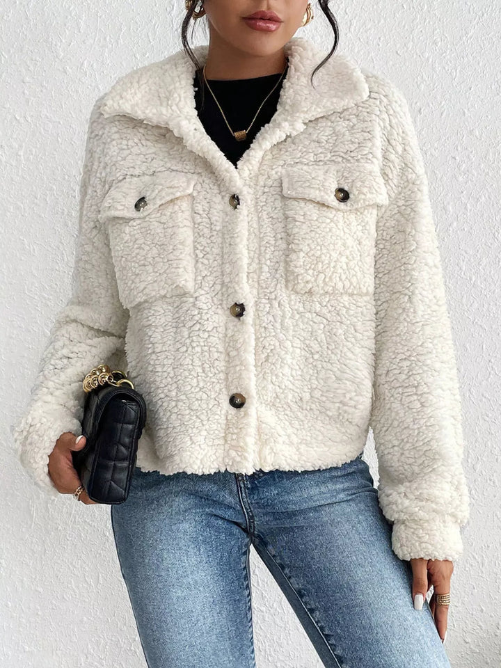 Cozy Sherpa Button-Down Jacket