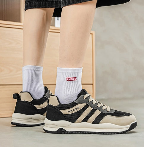 Men's Wide Toe Cortez-style Sneakers, Extra Wide Shoes For Wide Feet & High Instep, Soft Mesh Casual Trainers