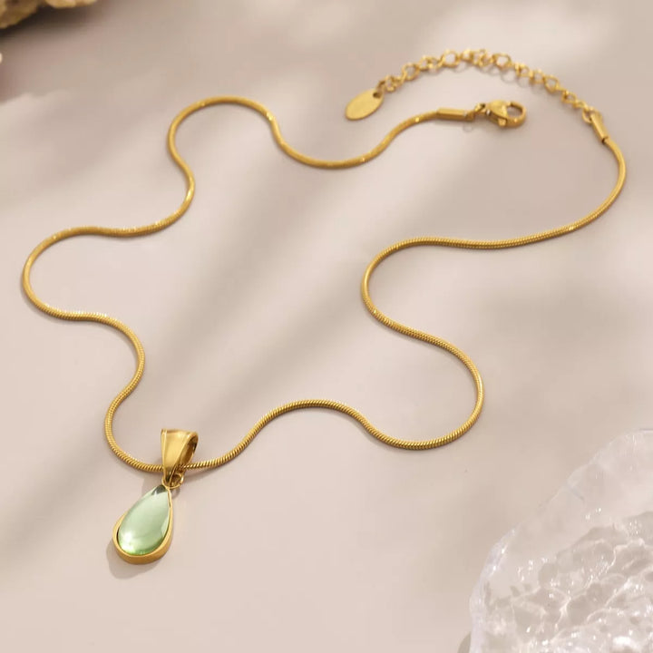 Stainless Steel Teardrop Necklace