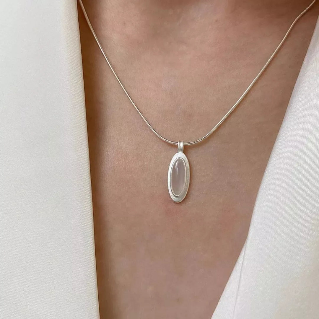 925 Sterling Silver Geometric Pendant Necklace