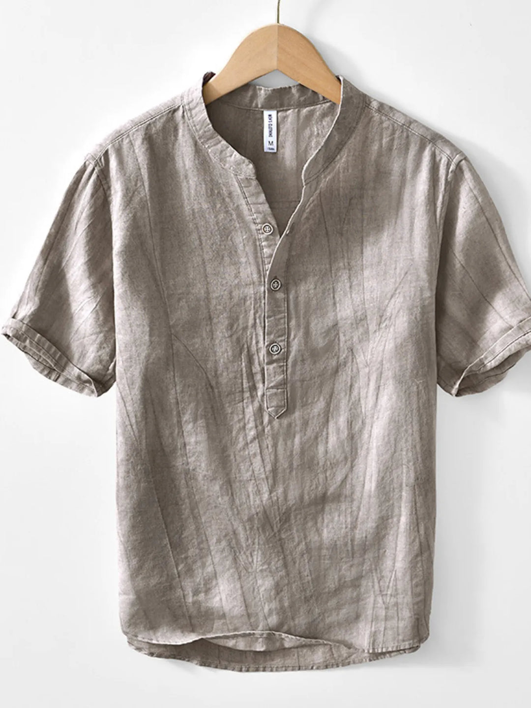Men's Plus Size Button Detail Short Sleeve Shirt