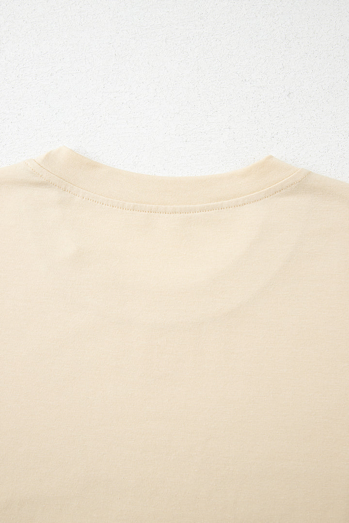 Parchment Western Burro Cactus Crew Neck Graphic Tee