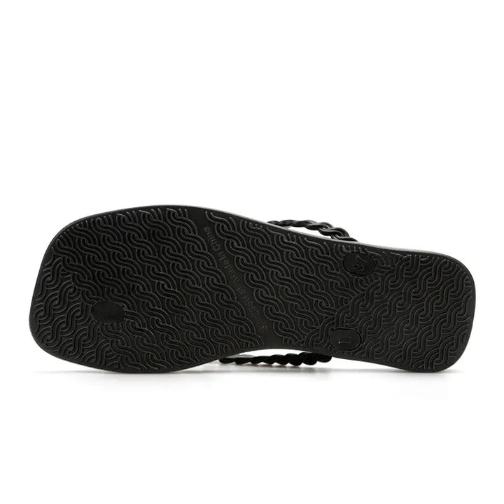 Braided Strap Beach Toe Post Slippers