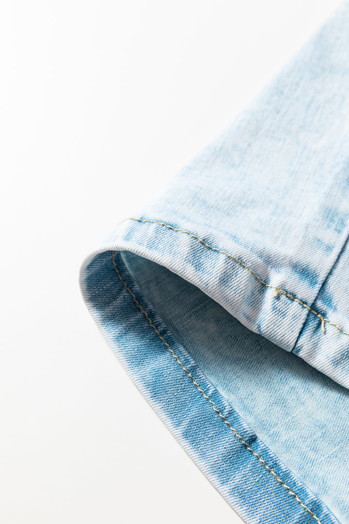 Myosotis Exposed Stitch Detail Drawstring Barrel Jeans