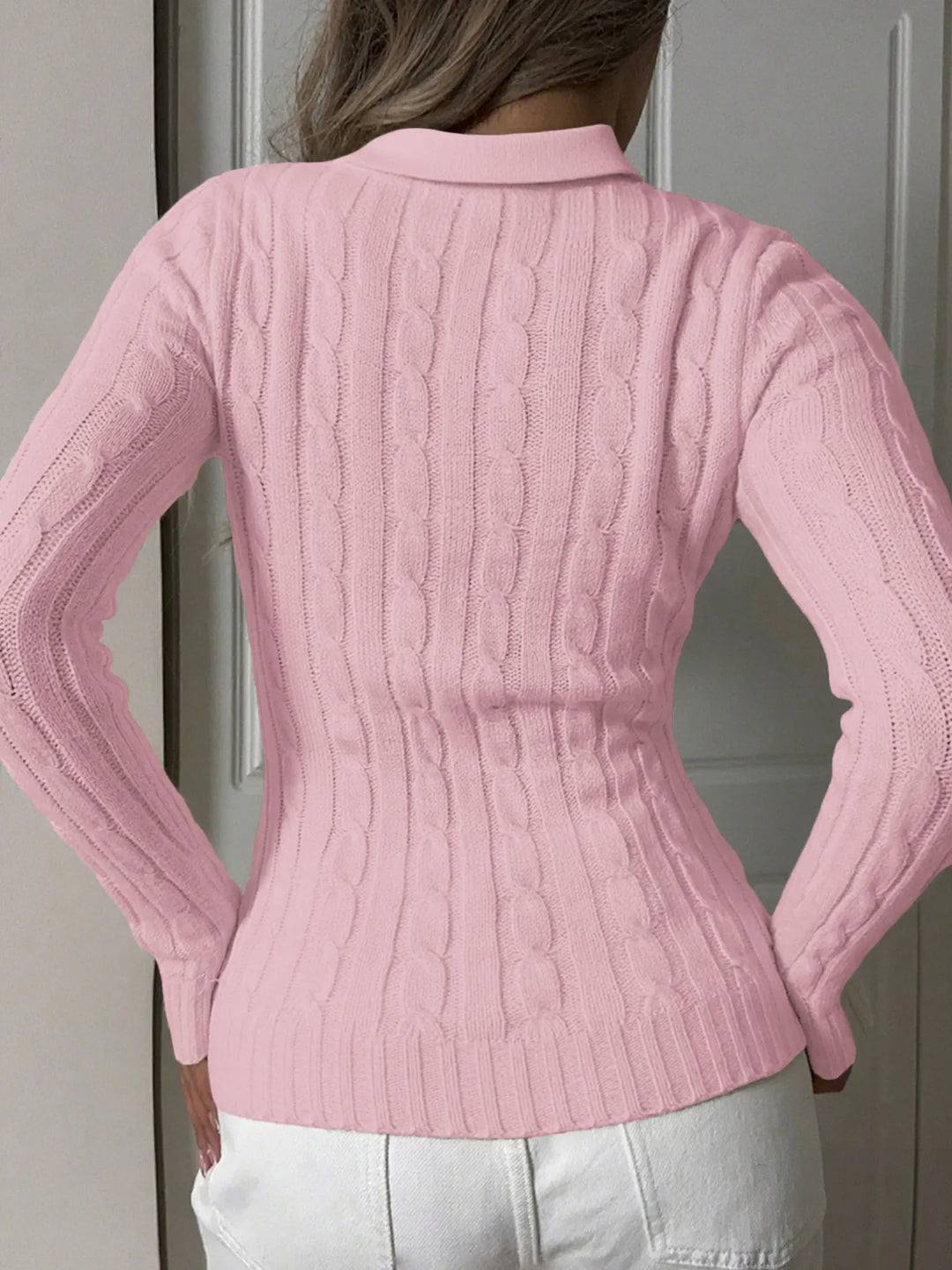 Cable Knit Long Sleeve Sweater
