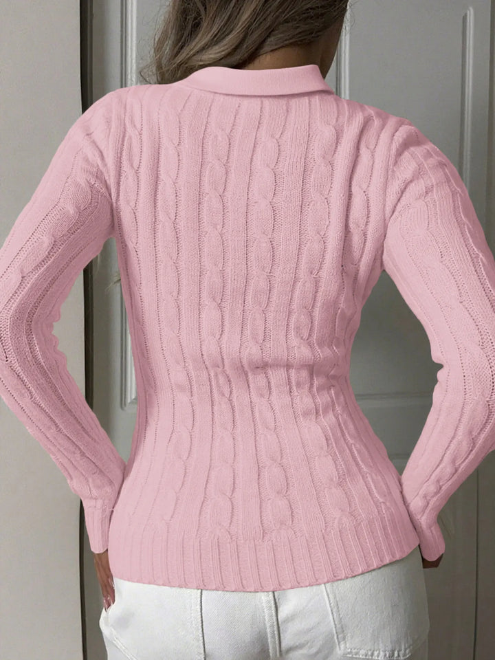 Cable Knit Long Sleeve Sweater