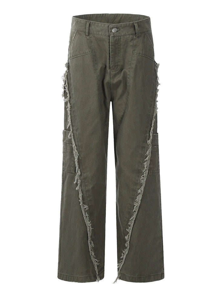 Men's Fringe Wide Leg Pants