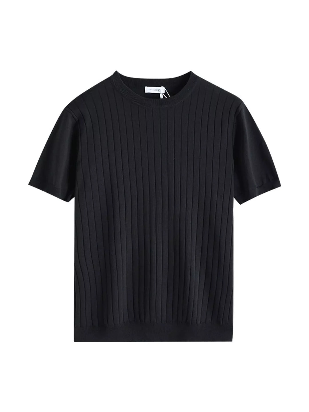 Men's Plus Size Ribbed Knit Slim Fit T-Shirt
