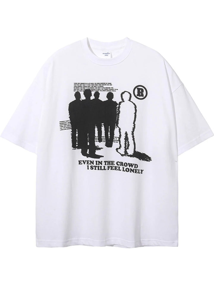 Men's Graphic Round Neck Short Sleeve T-Shirt
