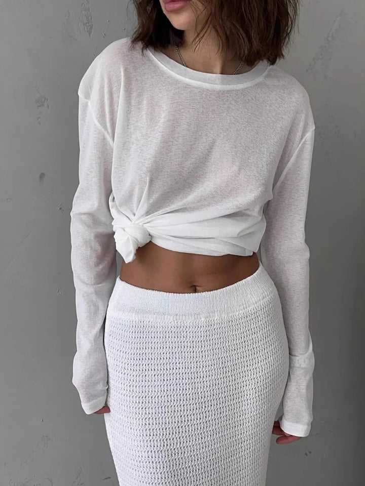 Knotted Long Sleeve T-Shirt