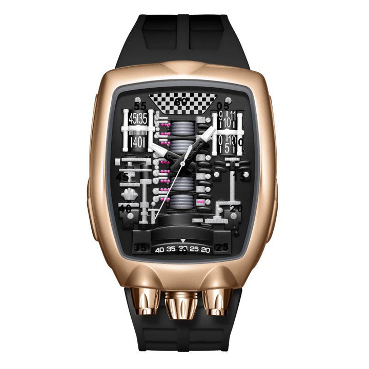 Engine Movement Mens Watch Brand Quartz Watch Fashionable And Distinctive