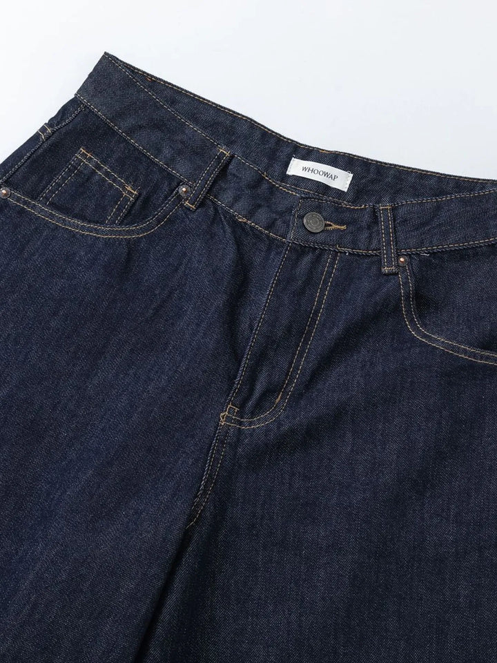 Men's Wide-Leg Denim Shorts