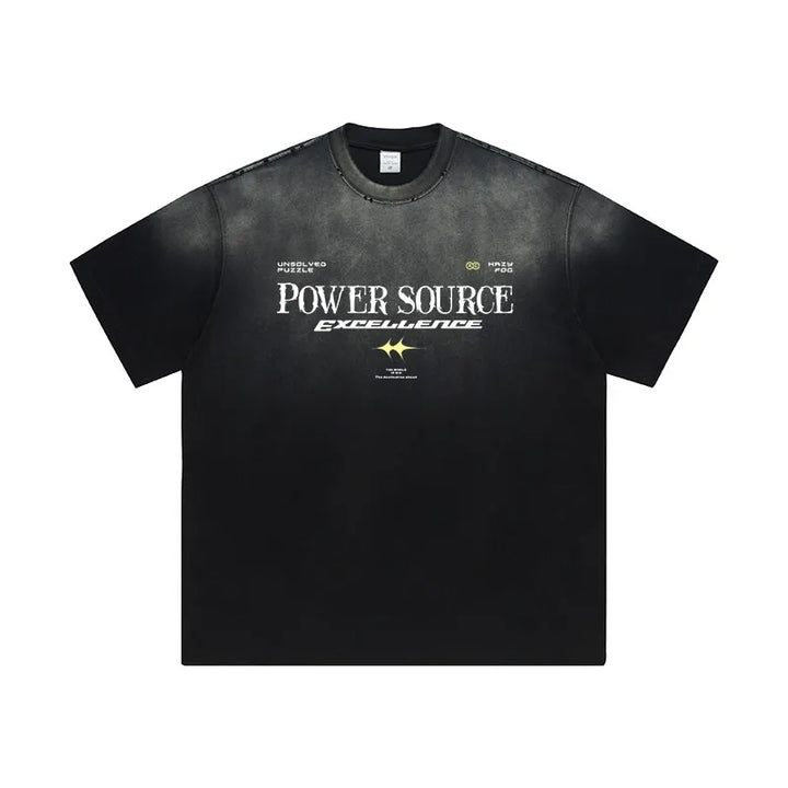 Men's Letter Graphic Round Neck Short Sleeve T-Shirt