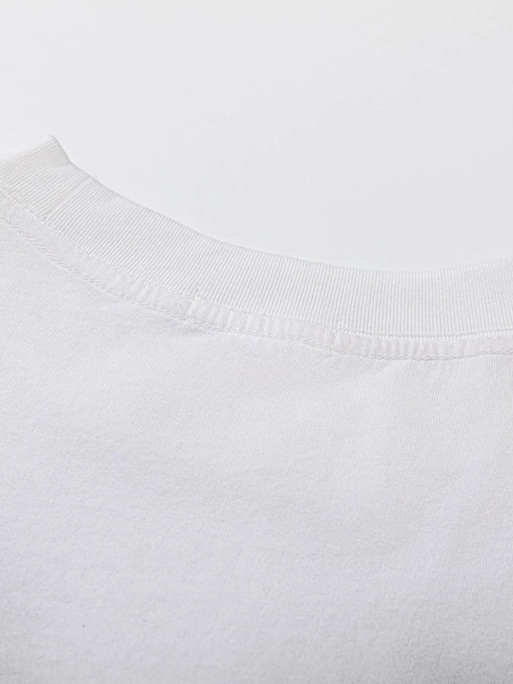 Men's Letter Round Neck Short Sleeve T-Shirt