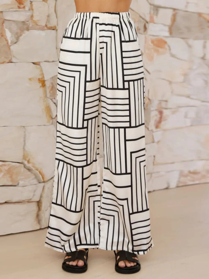 Button Down Half Sleeve Top and Pants Set