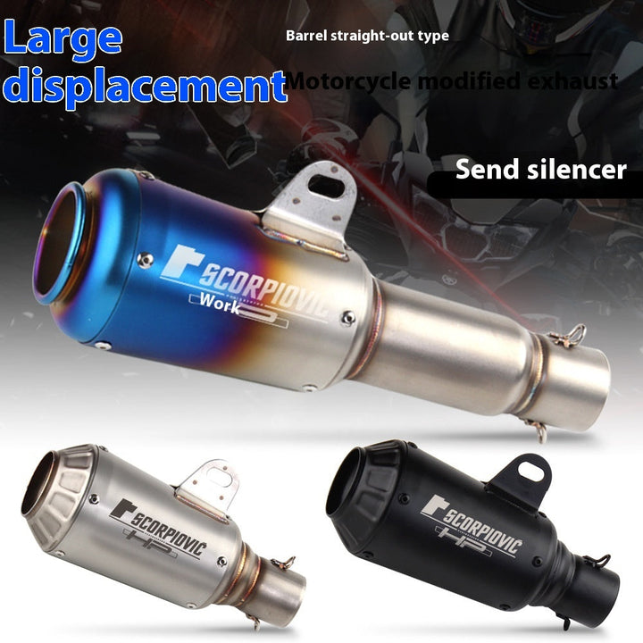 Motorcycle Modification Flower Cover Barrel Exhaust Pipe Universal