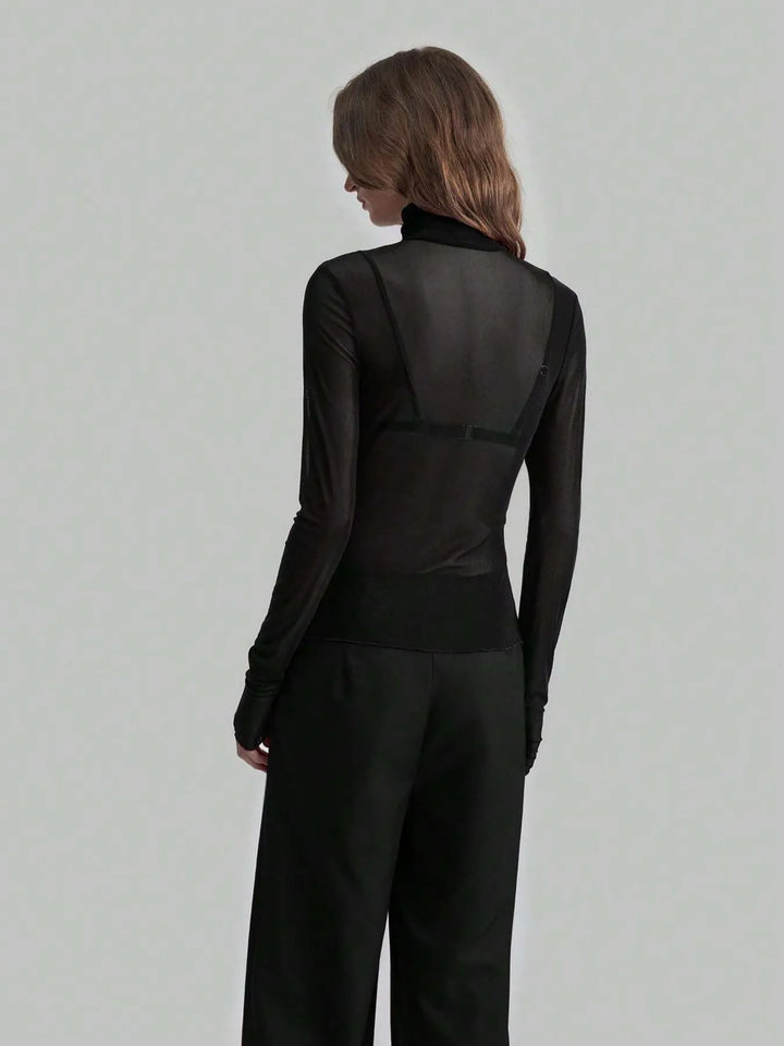 Turtleneck Long Sleeve Top