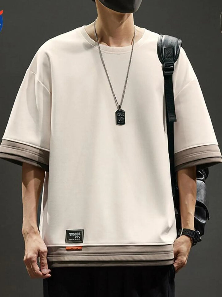 Men's Plus Size Casual Loose Fit Short Sleeve T-Shirt