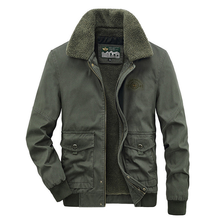 Multi-pocket Casual Cotton Jacket For Young And Middle-aged Adults