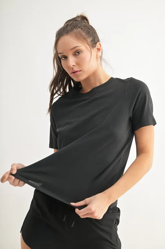 MONO B Round Neck Short Sleeve T-Shirt