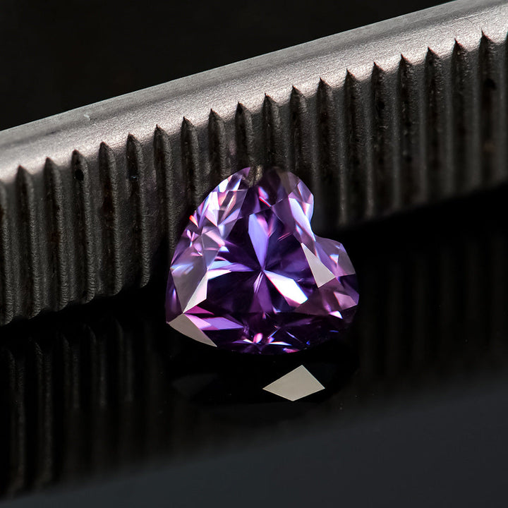 Colorful Moissanite Heart-shaped Stone Lemon
