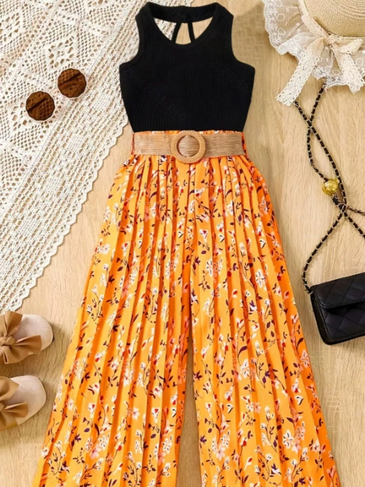 Children's Sleeveless Top & Wide Leg Pants Set