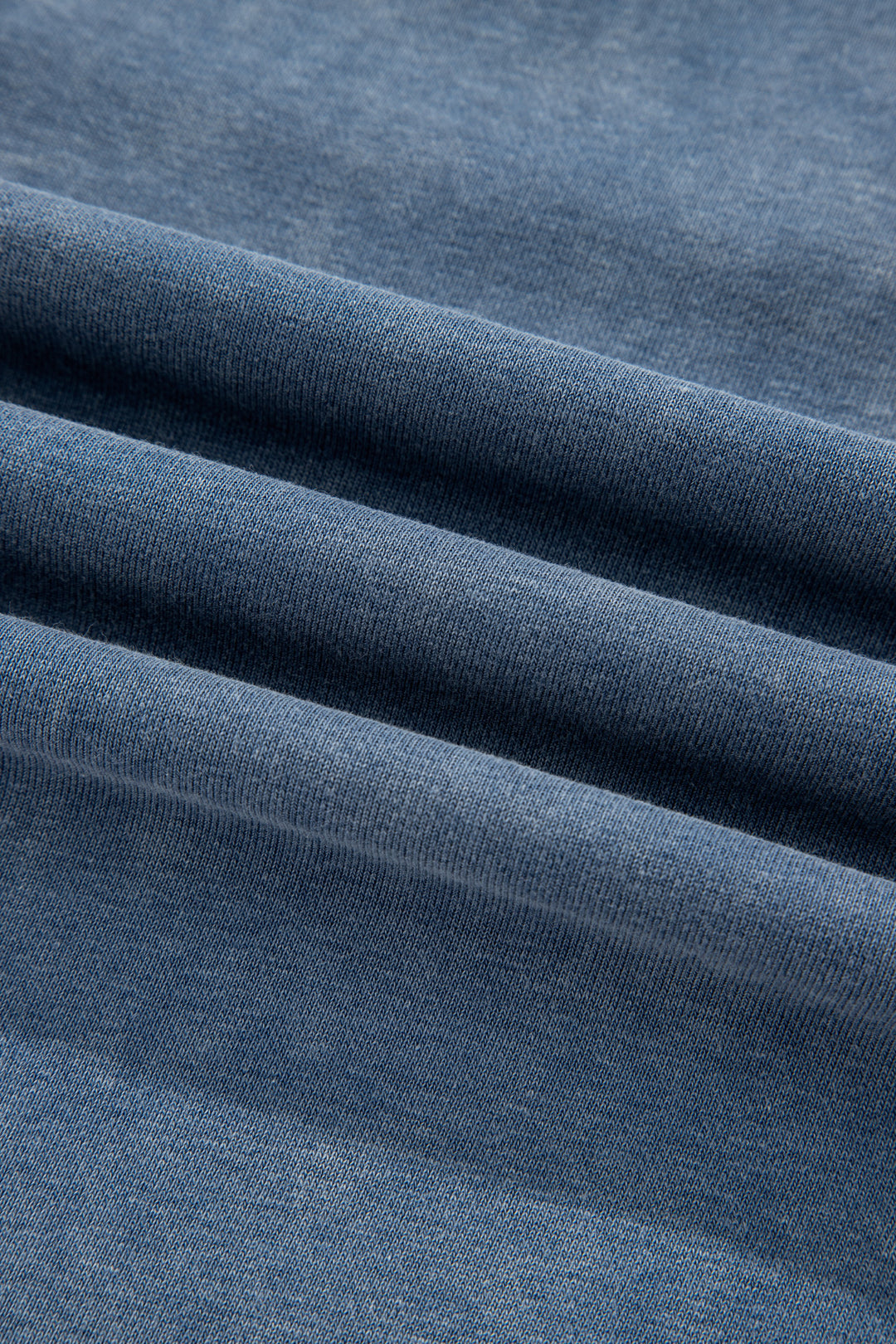 Sail Blue Lace Patchwork Detail Notched Neck Mineral Wash Baggy Sweatshirt