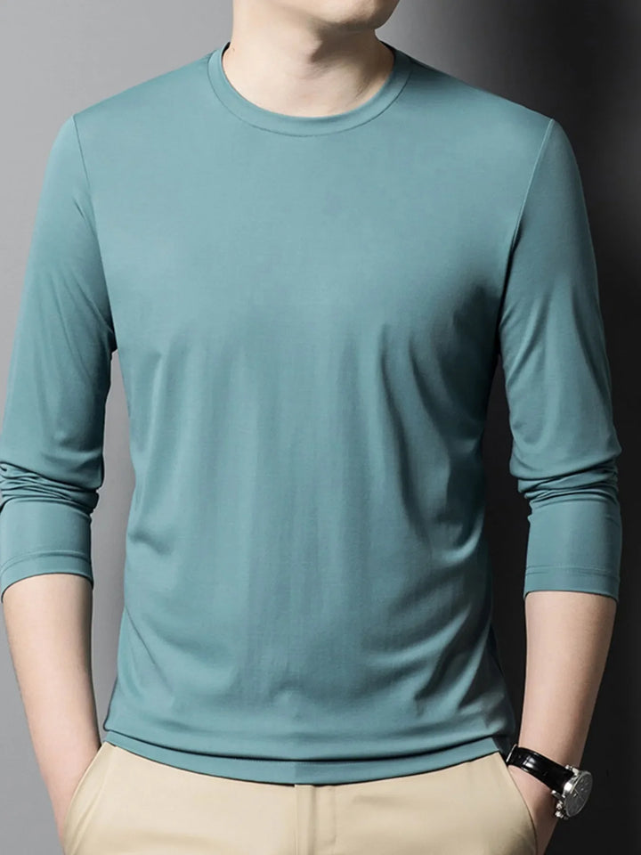 Men's Plus Size Round Neck Long Sleeve T-Shirt
