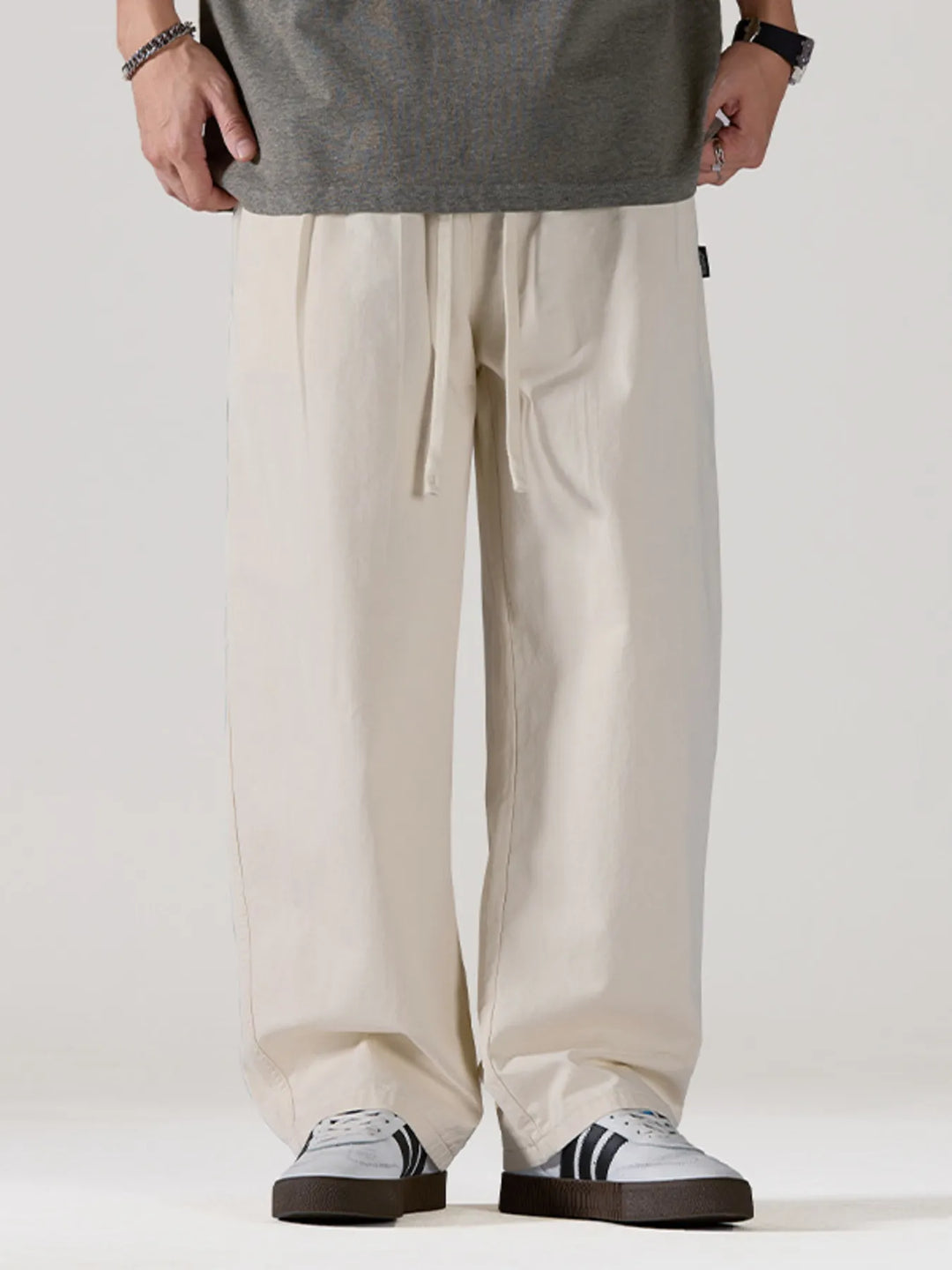Men's Full Size Casual Loose Fit Drawstring Pants Plus Size