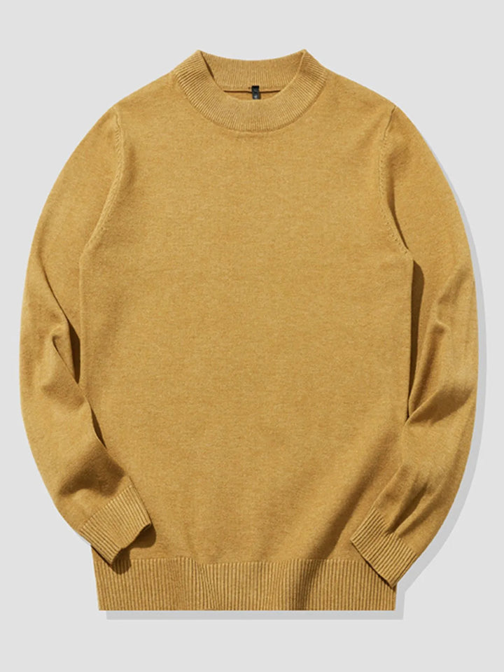 Men's Plus Size Ribbed Hem Long Sleeve Sweater