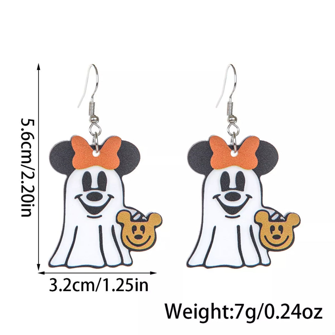 Halloween Mickey Ghost Dangle Earrings