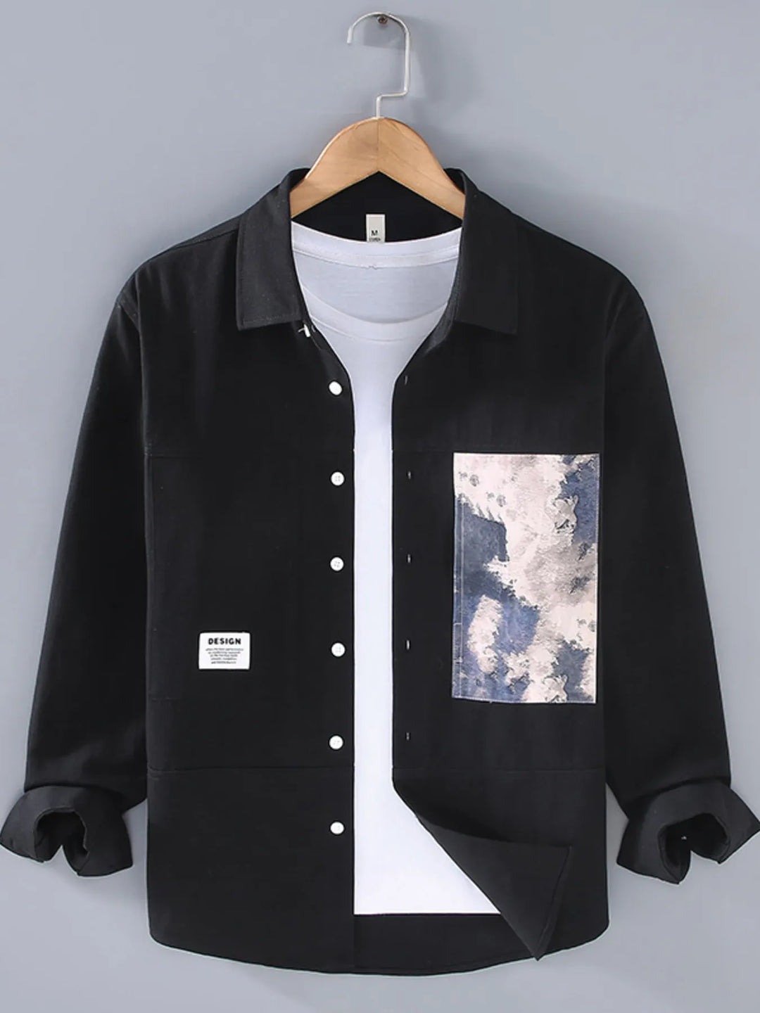 Men's Plus Size Button Up Long Sleeve Shirt