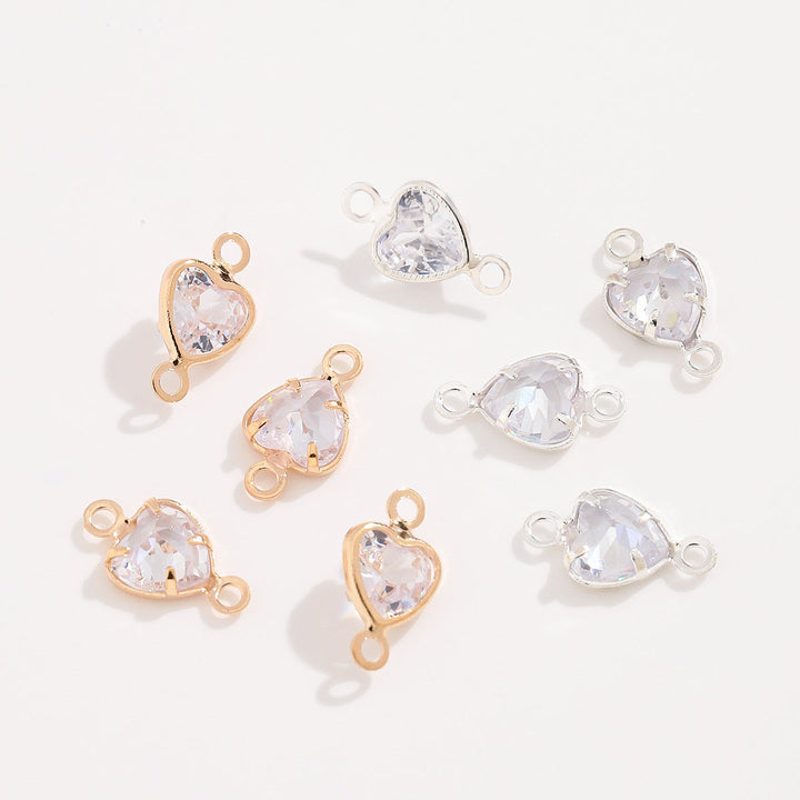 Geometric Zircon Bezel Set Pendant - Gold Plated Color Retention Charm for DIY Earring Jewelry Making Accessories