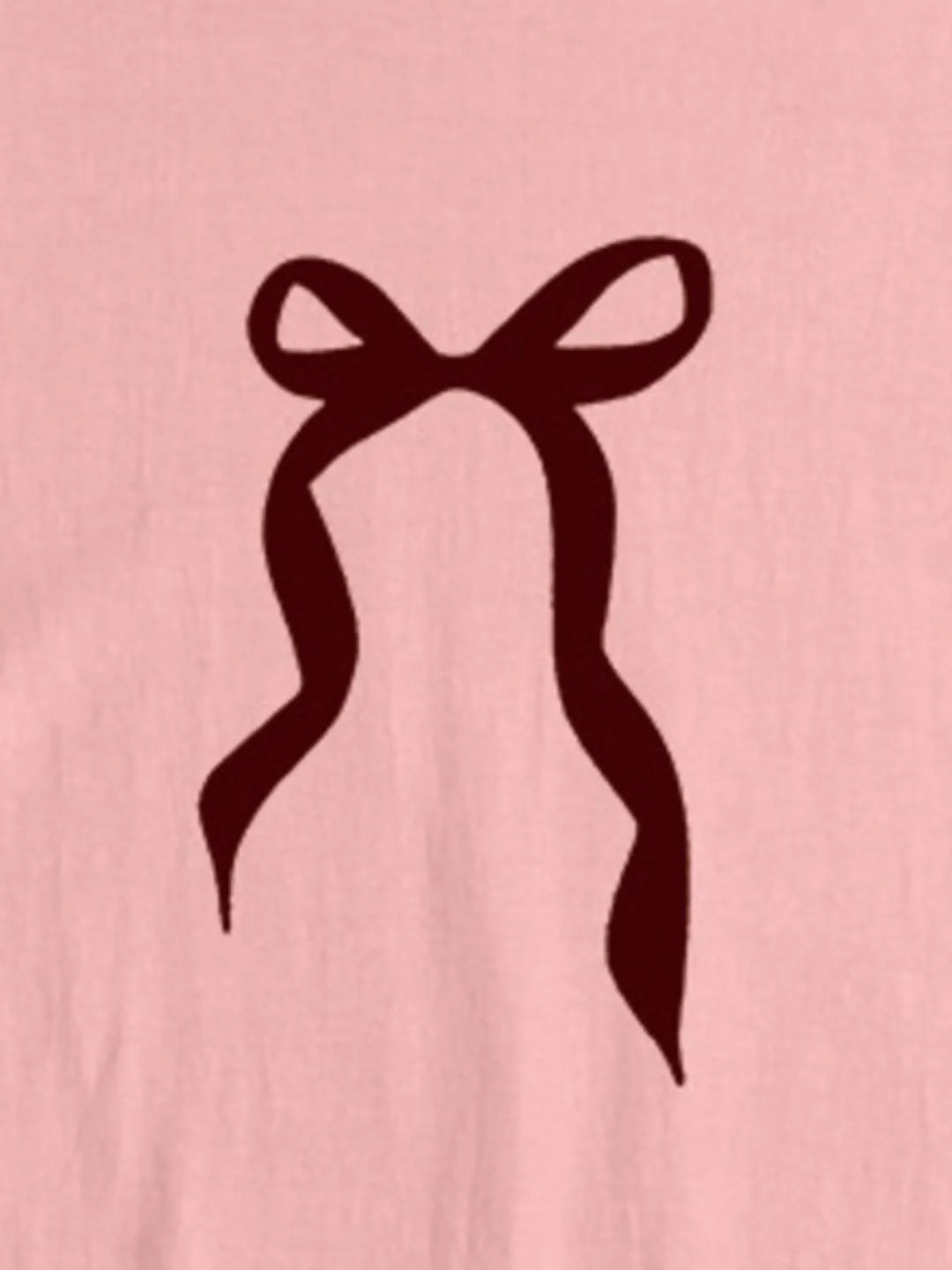 Plus Size Bow Round Neck Short Sleeve T-Shirt