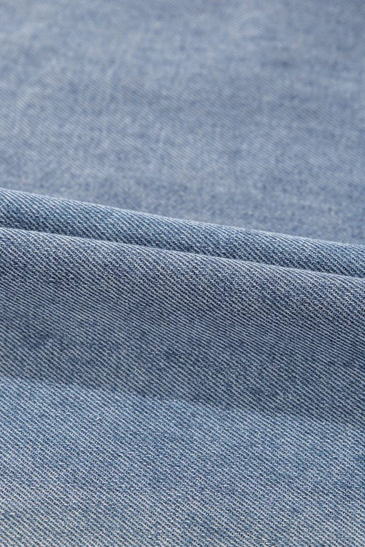 Vintage Wash Denim Dress with Pockets