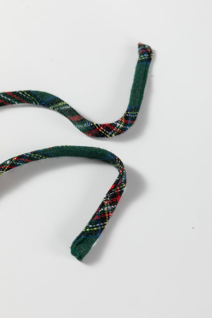 Red Plaid Contrast Patched Christmas Holiday Long Sleeve Shirt and Short 2pcs Pajama Set