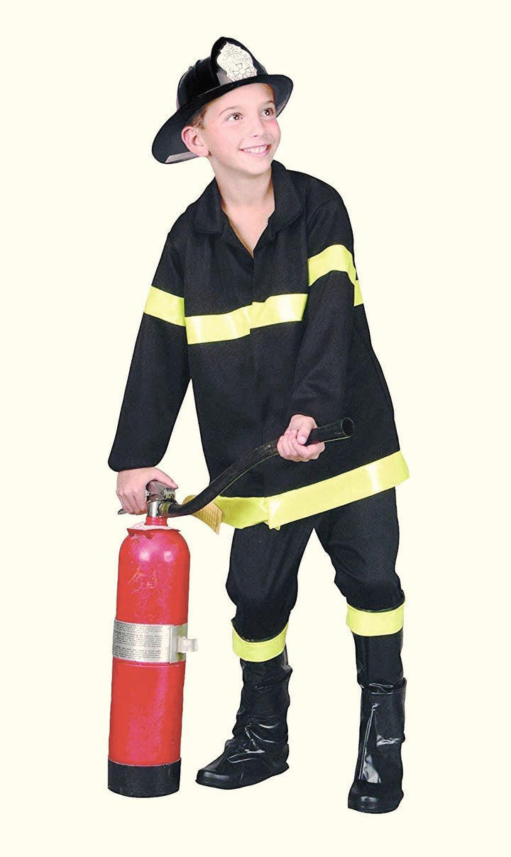Child Fire Fighter Costume Fireman Size Large 12-14