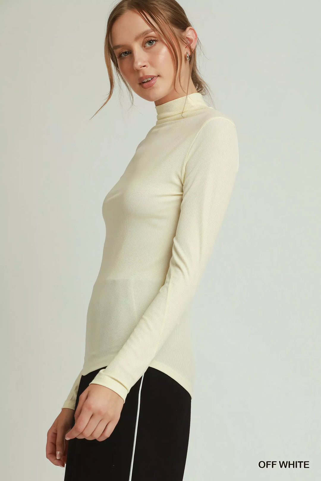 Umgee Long Sleeve Mock Neck Top
