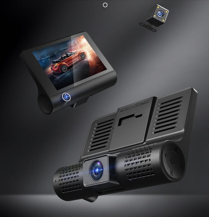1080P High-definition Three-record Driving Recorder