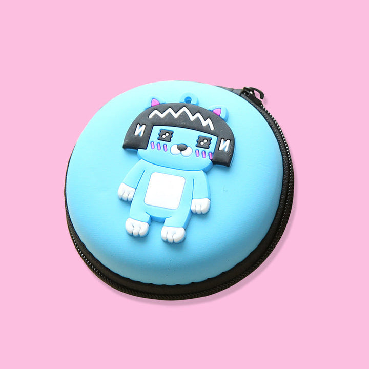 Direct selling new cute zero wallet cartoon earphone collector charger Box Coin handbag wholesale
